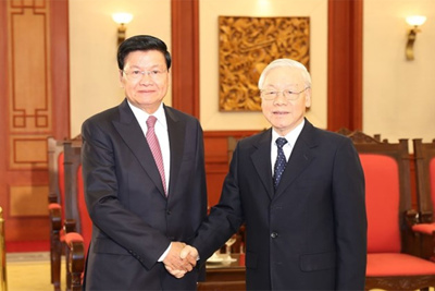 Tổng Bí thư, Chủ tịch nước tiếp Thủ tướng Lào Thongloun Sisoulith