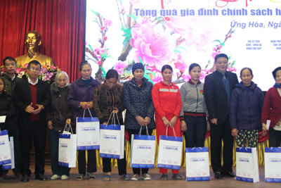 Báo Kinh tế & Đô thị trao 100 suất quà cho người nghèo tại huyện Ứng Hòa