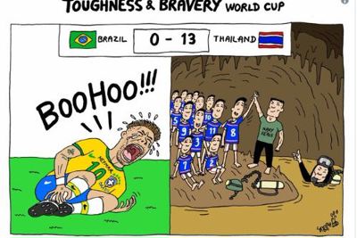 Đội bóng nhí Thái Lan "thắng" Neymar 13 - 0 trong tranh hoạt hình