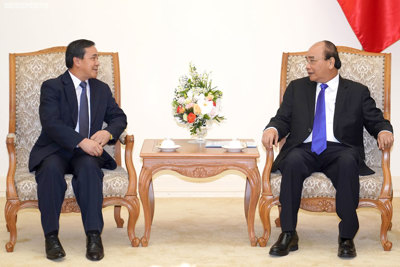 Thủ tướng tiếp Đại sứ Lào nhận nhiệm vụ tại Việt Nam