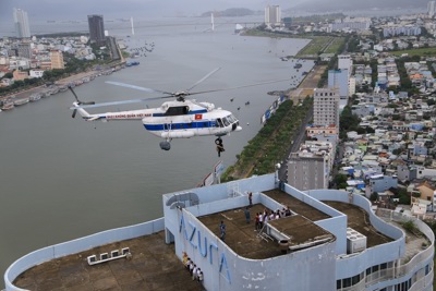 Trực thăng, xe cứu hỏa triệu đô diễn tập chữa cháy cấp quốc gia tại Đà Nẵng