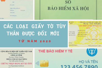 [Infographic] Các loại giấy tờ tùy thân được đổi mới từ năm 2020