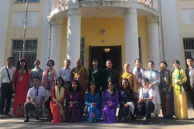 Lãnh đạo Giáo hội Phật giáo Việt Nam thăm, làm việc với ĐSQ Việt Nam tại Mông Cổ