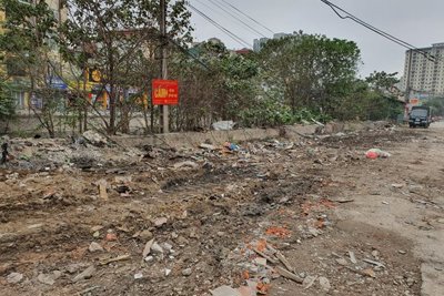 Xử lý “núi” rác trên đường Nguyễn Cảnh Dị kéo dài