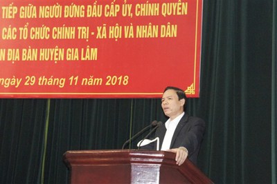 Đối thoại trực tiếp giữa người đứng đầu cấp ủy, chính quyền với Nhân dân huyện Gia Lâm