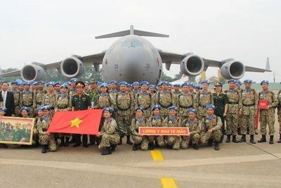Lực lượng gìn giữ hòa bình Việt Nam lên đường làm nhiệm vụ quốc tế tại Nam Sudan