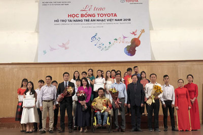 85 học sinh, sinh viên nhận học bổng Toyota hỗ trợ tài năng trẻ âm nhạc Việt Nam