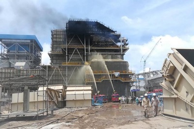 Đã khống chế kịp thời đám cháy tại Nhà máy Nhiệt điện Duyên Hải 3 mở rộng