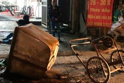 Hà Nội: Một công nhân môi trường bị tai nạn giao thông trong quá trình làm việc