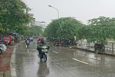 Không khí lạnh tràn về, Hà Nội mưa rào và rải rác, trời rét