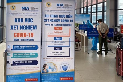 Tạm dừng dịch vụ test nhanh Covid-19 tại sân bay Nội Bài