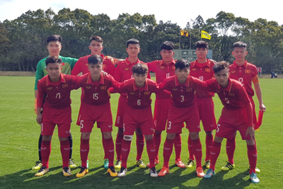 U16 Việt Nam tạm giữ ngôi đầu bảng D giải U16 Nhật Bản- Asean 2018