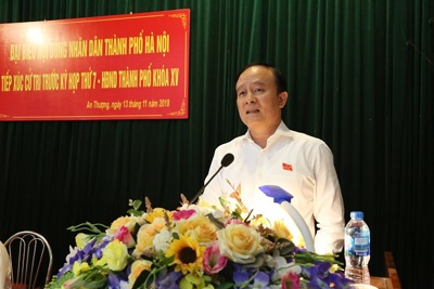 Phó Chủ tịch Thường trực HĐND TP Nguyễn Ngọc Tuấn tiếp xúc cử tri huyện Hoài Đức