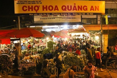 [Video] Hà Nội: Đêm không ngủ tại chợ hoa lớn Quảng An ngày cận Tết