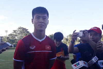 Đội tuyển Việt Nam có buổi tập đầu tiên tại Philippines