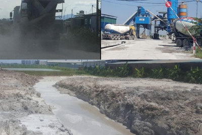 Tại phường Đồng Mai (Hà Đông): Trạm trộn bê tông gây ô nhiễm thách thức pháp luật?