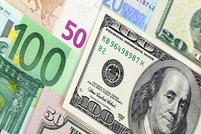 Tỷ giá đồng USD và euro đều tăng nhờ chứng khoán Mỹ lấy lại sắc xanh