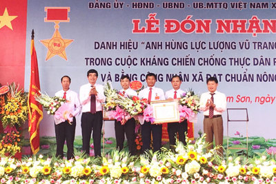 Xã Nam Sơn về đích nông thôn mới