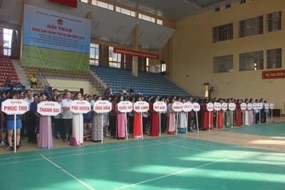 Gần 300 vận động viên tham gia Hội thao Hội Nông dân Hà Nội