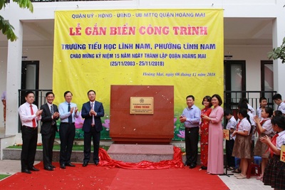 Quận Hoàng Mai khánh thành 2 công trình trường học