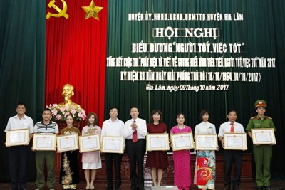 Huyện Gia Lâm biểu dương 188 “Người tốt, việc tốt”