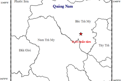 Quảng Nam: Tiếp tục xảy ra động đất tại Bắc Trà My