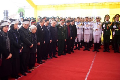 Cử hành trọng thể Lễ an táng đồng chí Nguyễn Văn Trân