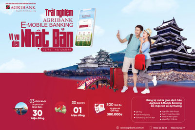 Cơ hội vi vu Nhật Bản khi đăng ký sử dụng Agribank E-Mobile Banking