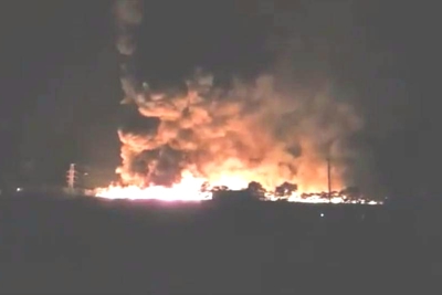 Cháy dữ dội tại công ty môi trường ở tỉnh Hải Dương