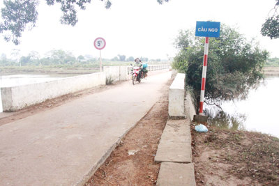 Cầu Ngo (xã Tích Giang, huyện Phúc Thọ): Hễ mưa... là ngập