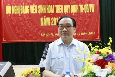 Bí thư Thành ủy Hoàng Trung Hải dự sinh hoạt Đảng ở địa bàn dân cư