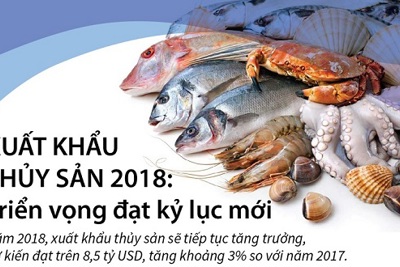 [Infographics] Xuất khẩu thủy sản 2018: Triển vọng đạt kỷ lục mới