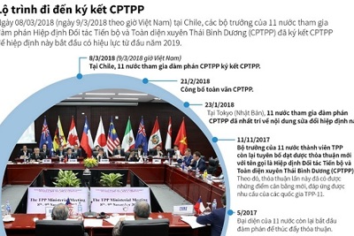 [Infographics] Lộ trình đi đến ký kết hiệp định CPTPP tại Chile