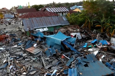 Động đất - sóng thần tại Indonesia: Số người thiệt mạng tăng lên gần 1.600 người