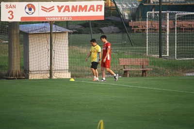 Tiền đạo Văn Toàn trở lại tập luyện cùng đội tuyển Việt Nam