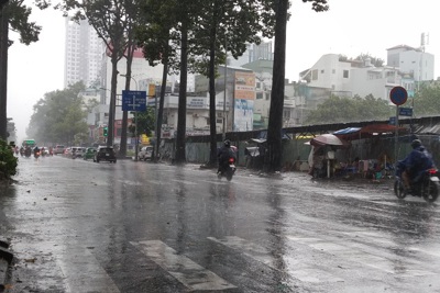 Bão số 9 đổ bộ vào đất liền, trung tâm TP Hồ Chí Minh có mưa nhỏ, gió nhẹ
