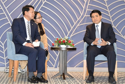 Chủ tịch Nguyễn Đức Chung tiếp Phó Thị trưởng TP Changwon (Hàn Quốc)