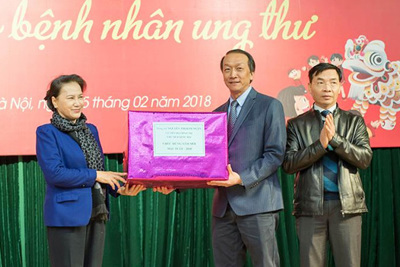 Chủ tịch Quốc hội Nguyễn Thị Kim Ngân thăm, tặng quà Tết các bệnh nhi ung thư
