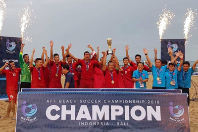 Tuyển Việt Nam vô địch Giải bóng đá bãi biển Đông Nam Á 2018