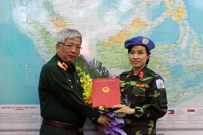Việt Nam cử nữ sĩ quan đầu tiên tham gia gìn giữ hòa bình Liên Hợp quốc