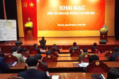 Huyện Mê Linh tổ chức diễn tập khu vực phòng thủ năm 2021