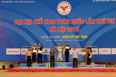 Hà Nội nhất toàn đoàn môn Khiêu vũ thể thao tại Đại hội Thể thao toàn quốc 2018