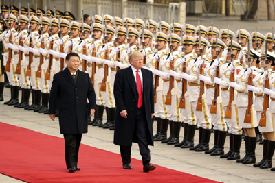 Toàn cảnh lễ đón chính thức Tổng thống Trump tại Trung Quốc
