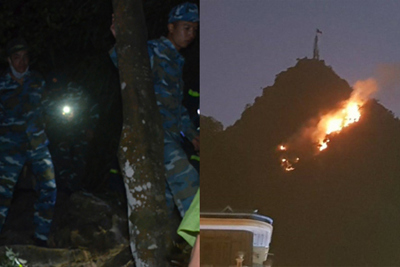 Quảng Ninh: Cấm người dân, du khách lên núi Bài Thơ sau vụ hỏa hoạn
