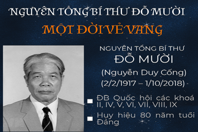 [Infographic] Cuộc đời và sự nghiệp vẻ vang của nguyên Tổng Bí thư Đỗ Mười