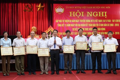 Nhân dân huyện Sóc Sơn ủng hộ trên 109 tỷ đồng xây dựng nông thôn mới