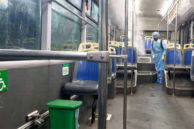 [Video] Xe buýt Hà Nội tích cực phòng, chống dịch Covid-19