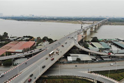 Khẩn trương thi công cầu Vĩnh Tuy giai đoạn 2 trước mùa mưa bão