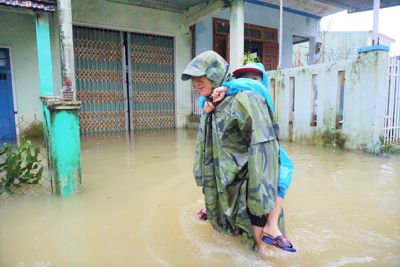 Quảng Nam: Mưa lớn liên tục, người dân Tam Kỳ vất vả chạy lũ