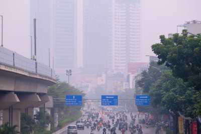 Ngày đầu năm, 4 khu vực tại Hà Nội chất lượng không khí ở mức kém